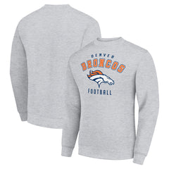 Denver Broncos Starter Team Logo Pullover Sweatshirt Heather Gray - NFL