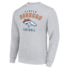 Denver Broncos Starter Team Logo Pullover Sweatshirt Heather Gray - NFL
