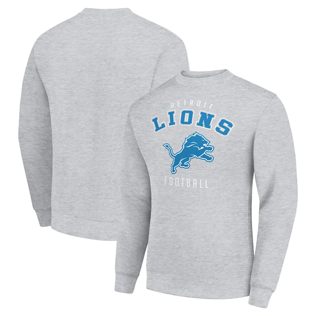 Detroit Lions Starter Team Logo Pullover Sweatshirt Heather Gray - NFL