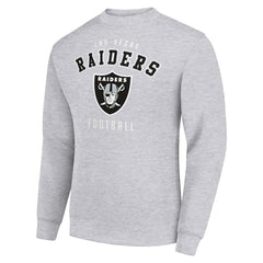 Las Vegas Raiders Starter Team Logo Pullover Sweatshirt Heather Gray - NFL