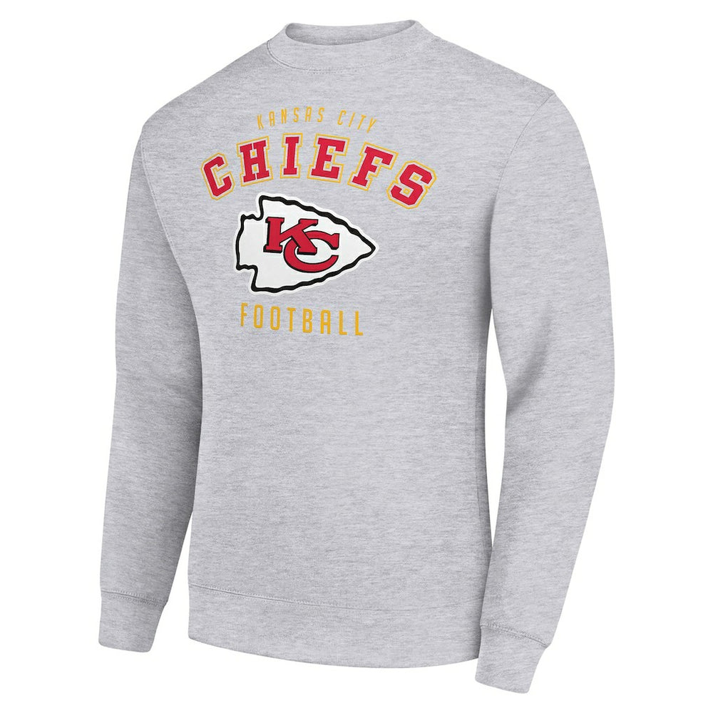 Kansas City Chiefs Starter Team Logo Pullover Sweatshirt Heather Gray - NFL
