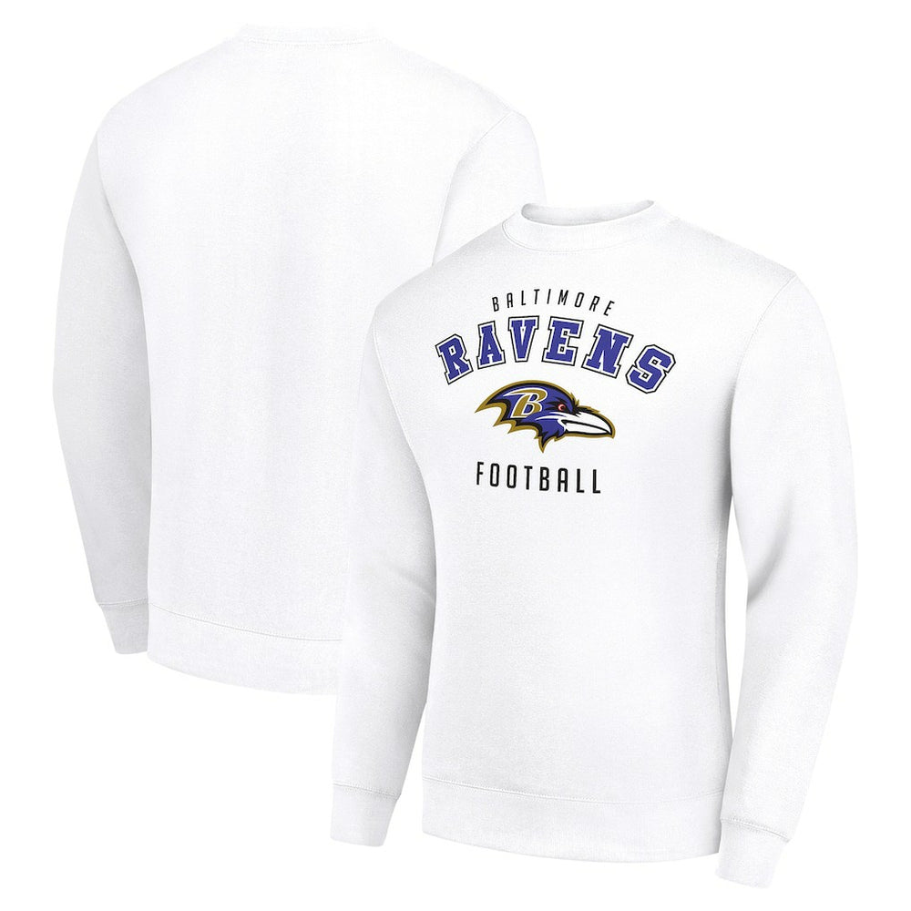 Baltimore Ravens Starter Team Logo Pullover Sweatshirt White - NFL