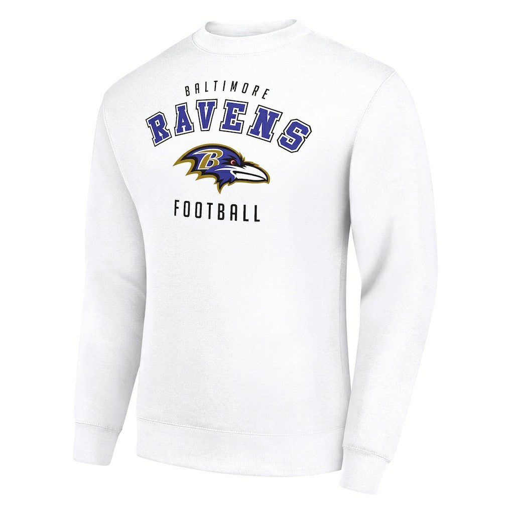 Baltimore Ravens Starter Team Logo Pullover Sweatshirt White - NFL