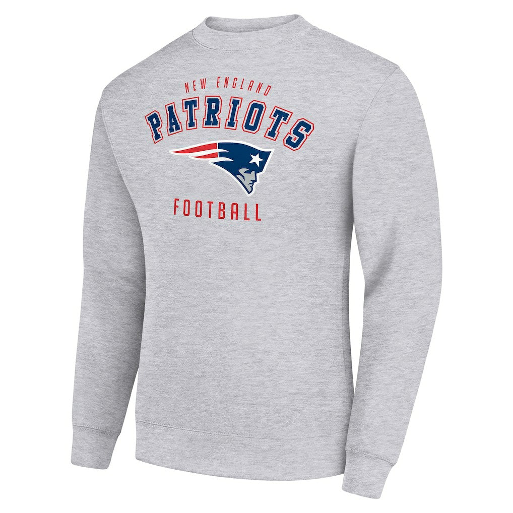 New England Patriots Starter Team Logo Pullover Sweatshirt Heather Gray - NFL