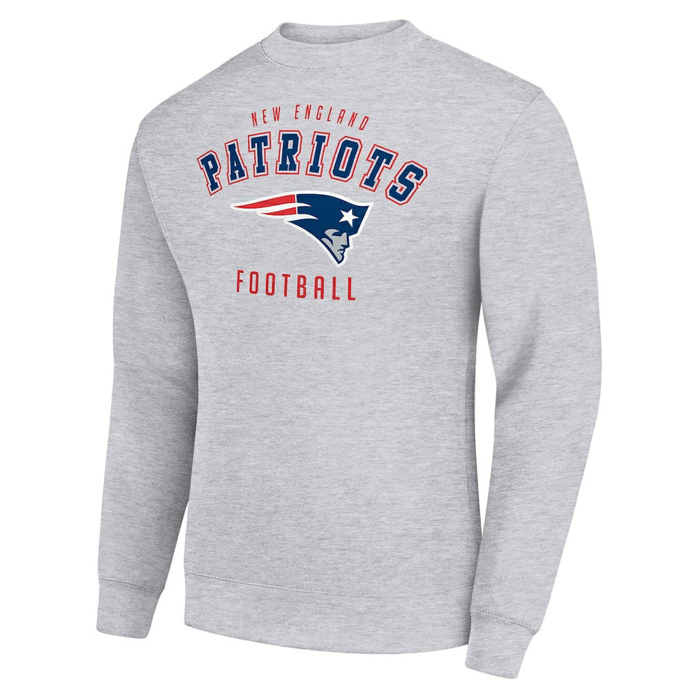 New England Patriots Starter Team Logo Pullover Sweatshirt Heather Gray - NFL