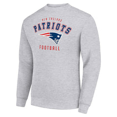 New England Patriots Starter Team Logo Pullover Sweatshirt Heather Gray - NFL