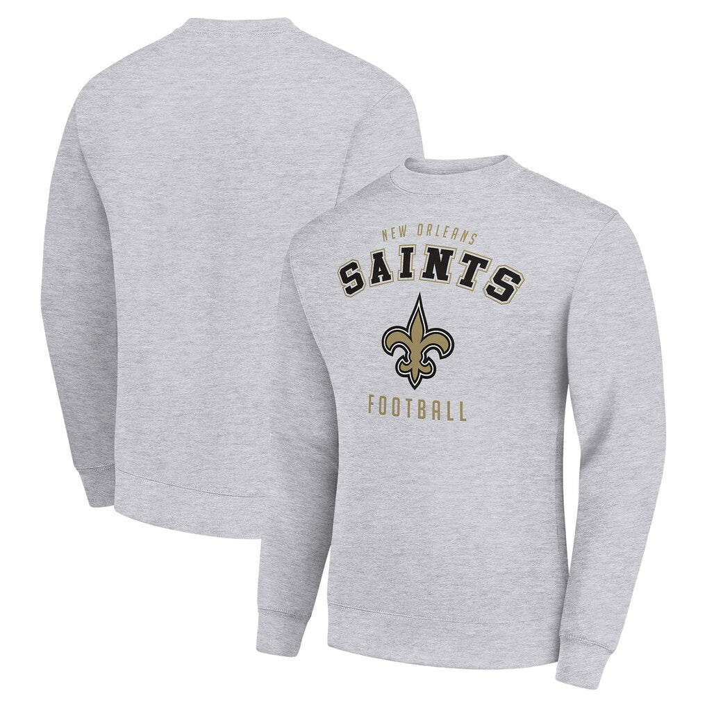 New Orleans Saints Starter Team Logo Pullover Sweatshirt Heather Gray - NFL