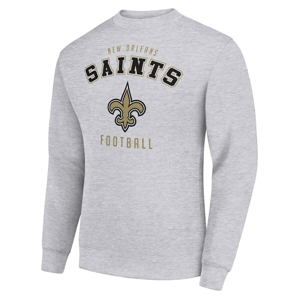 New Orleans Saints Starter Team Logo Pullover Sweatshirt Heather Gray - NFL