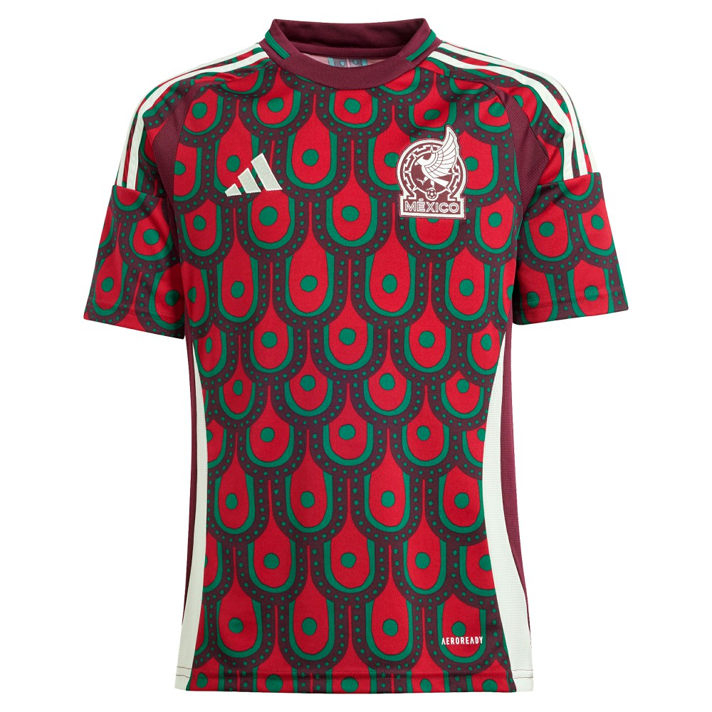 Adidas Mexico National Team Youth 2024 Home Replica Jerseys - Burgundy