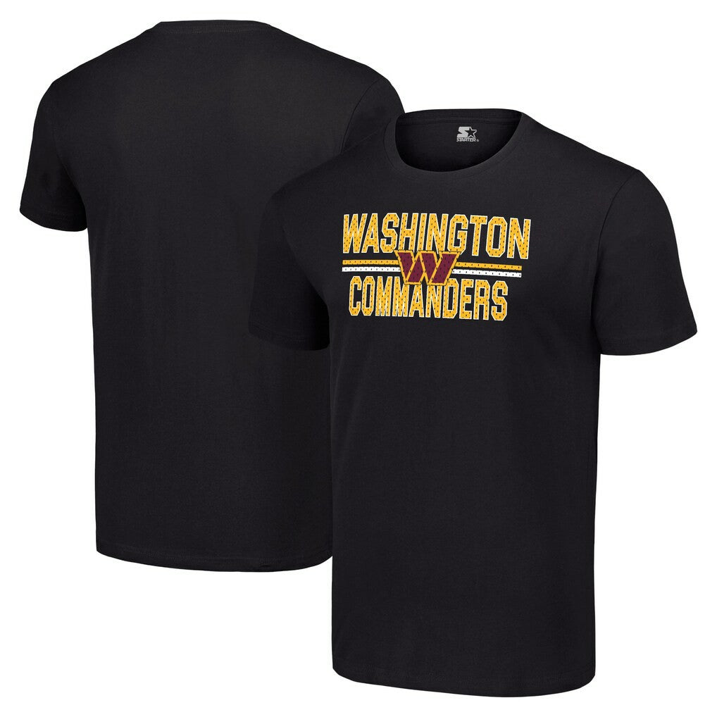 Washington Commanders Starter Team Mesh Print Graphic T-Shirt Black - NFL