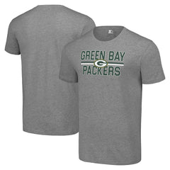 Green Bay Packers Starter Team Mesh Print Graphic T-Shirt Heather Gray - NFL