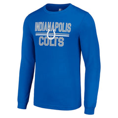 Indianapolis Colts Starter Team Mesh Print Graphic Long Sleeve T-Shirt Royal - NFL