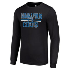 Indianapolis Colts Starter Team Mesh Print Graphic Long Sleeve T-Shirt Black - NFL