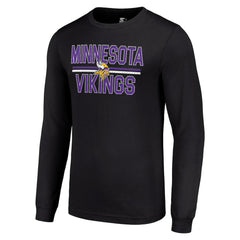 Minnesota Vikings Starter Team Mesh Print Graphic Long Sleeve T-Shirt Black - NFL