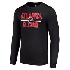 Atlanta Falcons Starter Team Mesh Print Graphic Long Sleeve T-Shirt Black - NFL