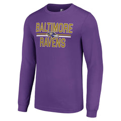 Baltimore Ravens Starter Team Mesh Print Graphic Long Sleeve T-Shirt Purple - NFL