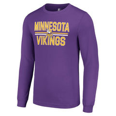 Minnesota Vikings Starter Team Mesh Print Graphic Long Sleeve T-Shirt Purple - NFL