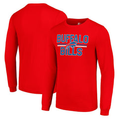 Buffalo Bills Starter Team Mesh Print Graphic Long Sleeve T-Shirt Red - NFL