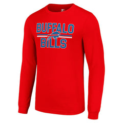 Buffalo Bills Starter Team Mesh Print Graphic Long Sleeve T-Shirt Red - NFL