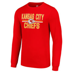 Kansas City Chiefs Starter Team Mesh Print Graphic Long Sleeve T-Shirt Red - NFL