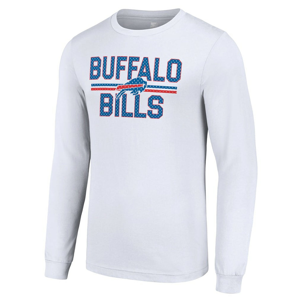 Buffalo Bills Starter Team Mesh Print Graphic Long Sleeve T-Shirt White - NFL
