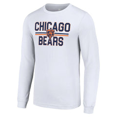 Chicago Bears Starter Team Mesh Print Graphic Long Sleeve T-Shirt White - NFL
