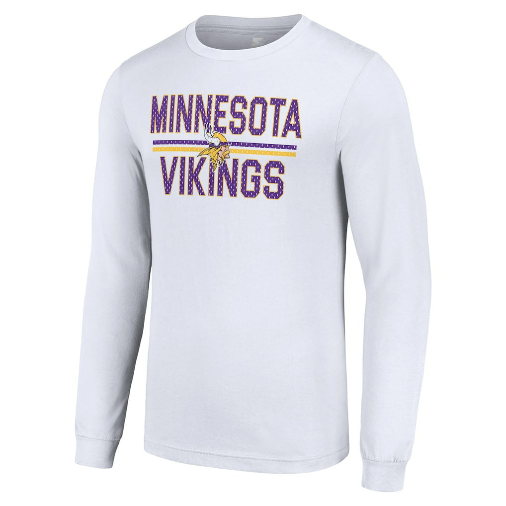 Minnesota Vikings Starter Team Mesh Print Graphic Long Sleeve T-Shirt White - NFL