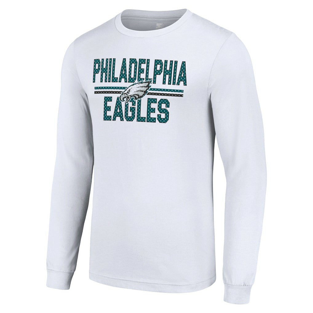 Philadelphia Eagles Starter Team Mesh Print Graphic Long Sleeve T-Shirt White - NFL