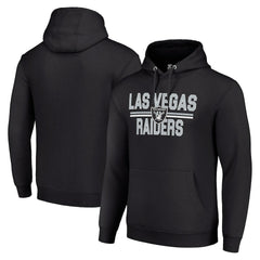 Las Vegas Raiders Starter Unisex Team Mesh Print Graphic Tri-Blend Pullover Hoodie Black - NFL