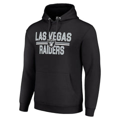 Las Vegas Raiders Starter Unisex Team Mesh Print Graphic Tri-Blend Pullover Hoodie Black - NFL