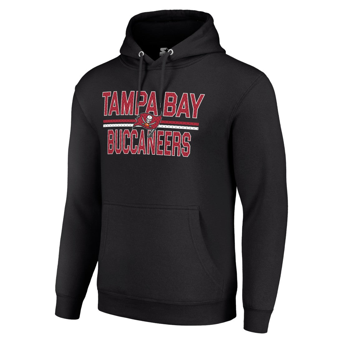 Tampa Bay Buccaneers Starter Unisex Team Mesh Print Graphic Tri-Blend Pullover Hoodie Black - NFL