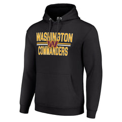 Washington Commanders Starter Unisex Team Mesh Print Graphic Tri-Blend Pullover Hoodie Black - NFL