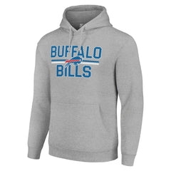 Buffalo Bills Starter Unisex Team Mesh Print Graphic Tri-Blend Pullover Hoodie Heather Gray - NFL