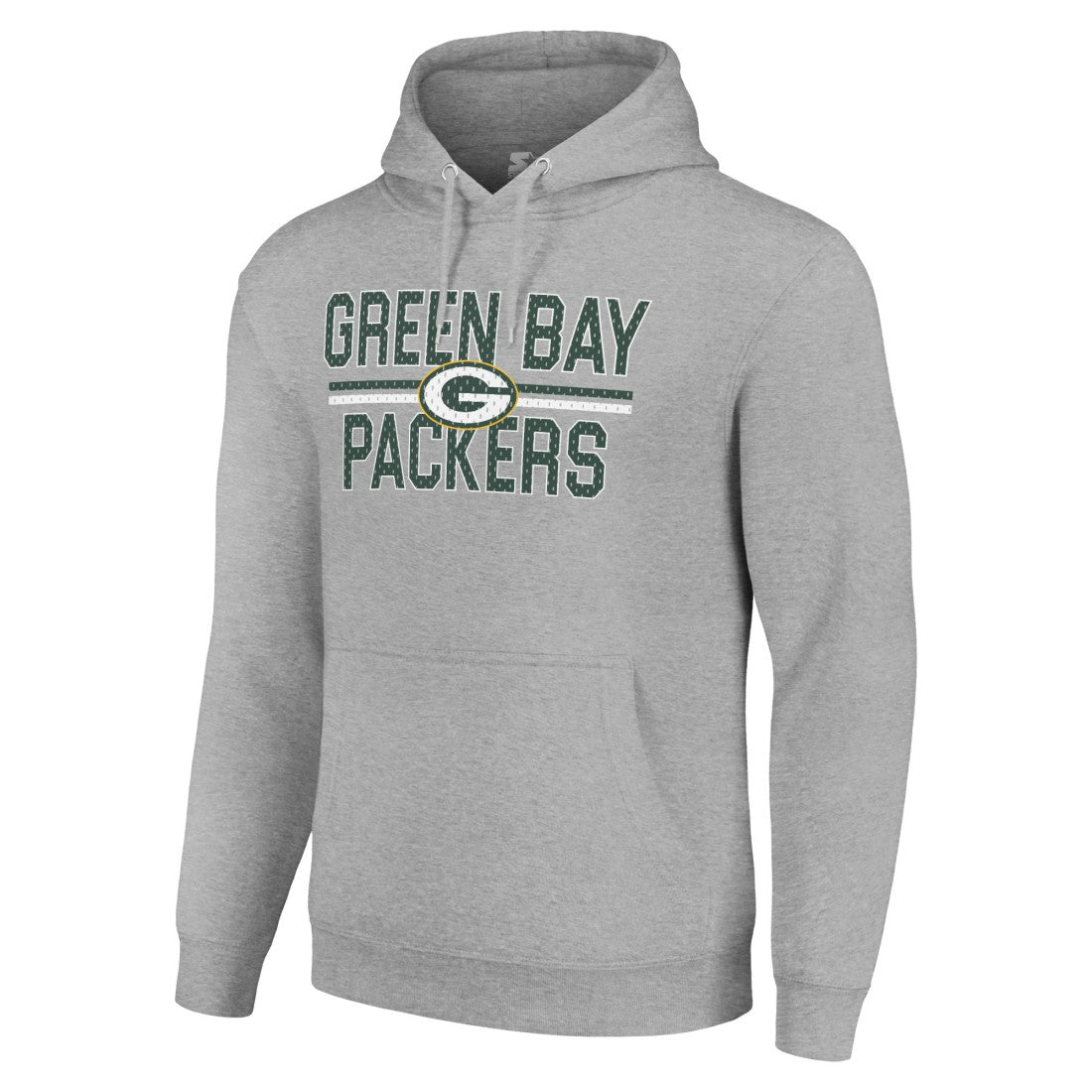 Green Bay Packers Starter Unisex Team Mesh Print Graphic Tri-Blend Pullover Hoodie Heather Gray - NFL