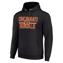 Cincinnati Bengals Starter Unisex Team Mesh Print Graphic Tri-Blend Pullover Hoodie Black - NFL
