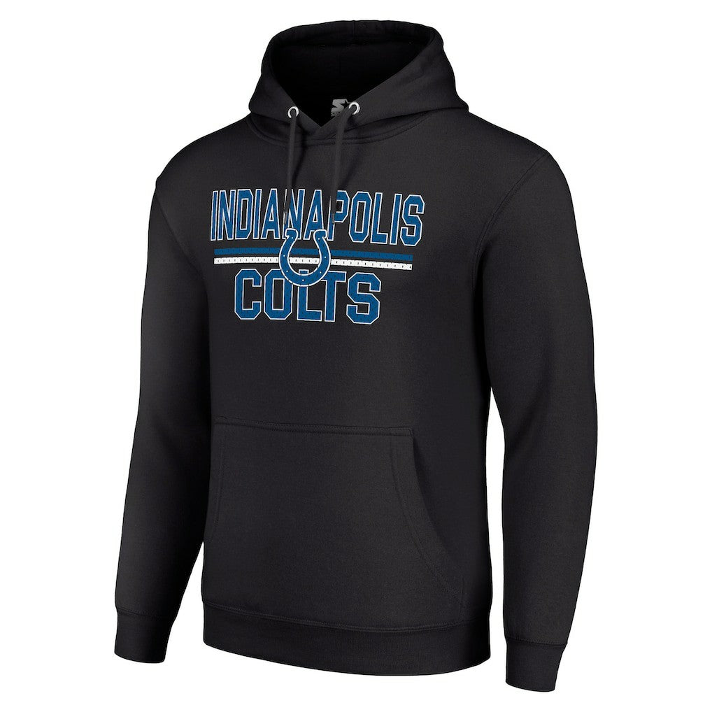 Indianapolis Colts Starter Unisex Team Mesh Print Graphic Tri-Blend Pullover Hoodie Black - NFL