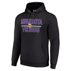 Minnesota Vikings Starter Unisex Team Mesh Print Graphic Tri-Blend Pullover Hoodie Black - NFL
