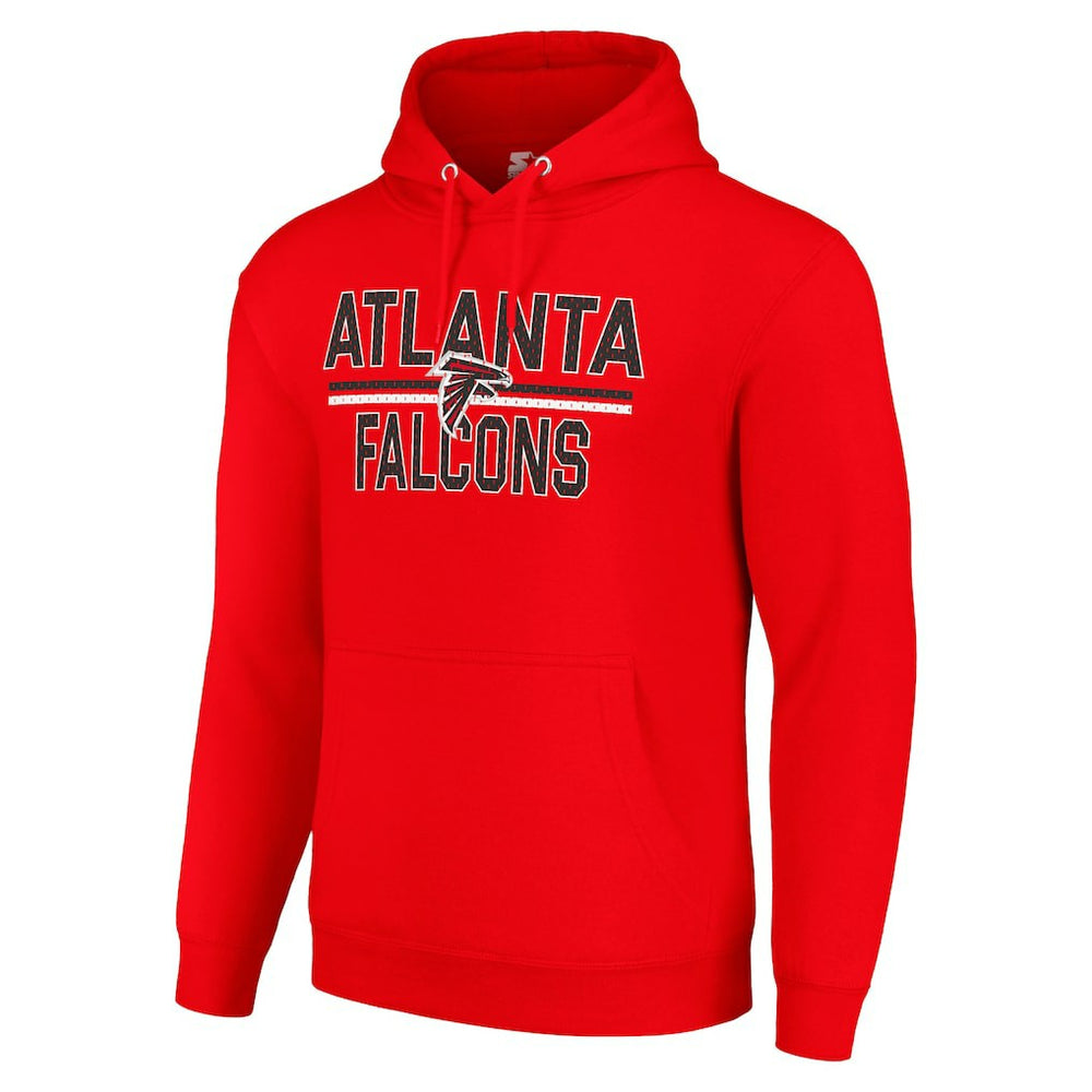 Atlanta Falcons Starter Unisex Team Mesh Print Graphic Tri-Blend Pullover Hoodie Red - NFL