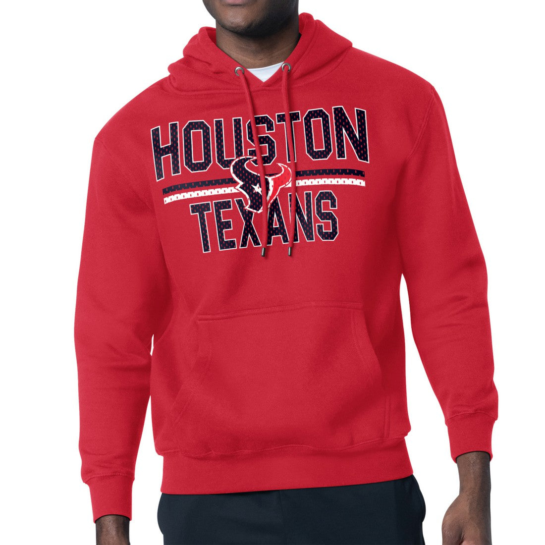 Houston Texans Starter Unisex Team Mesh Print Graphic Tri-Blend Pullover Hoodie Red - NFL