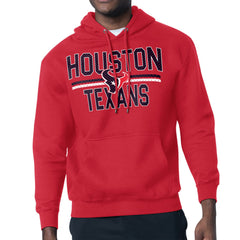 Houston Texans Starter Unisex Team Mesh Print Graphic Tri-Blend Pullover Hoodie Red - NFL