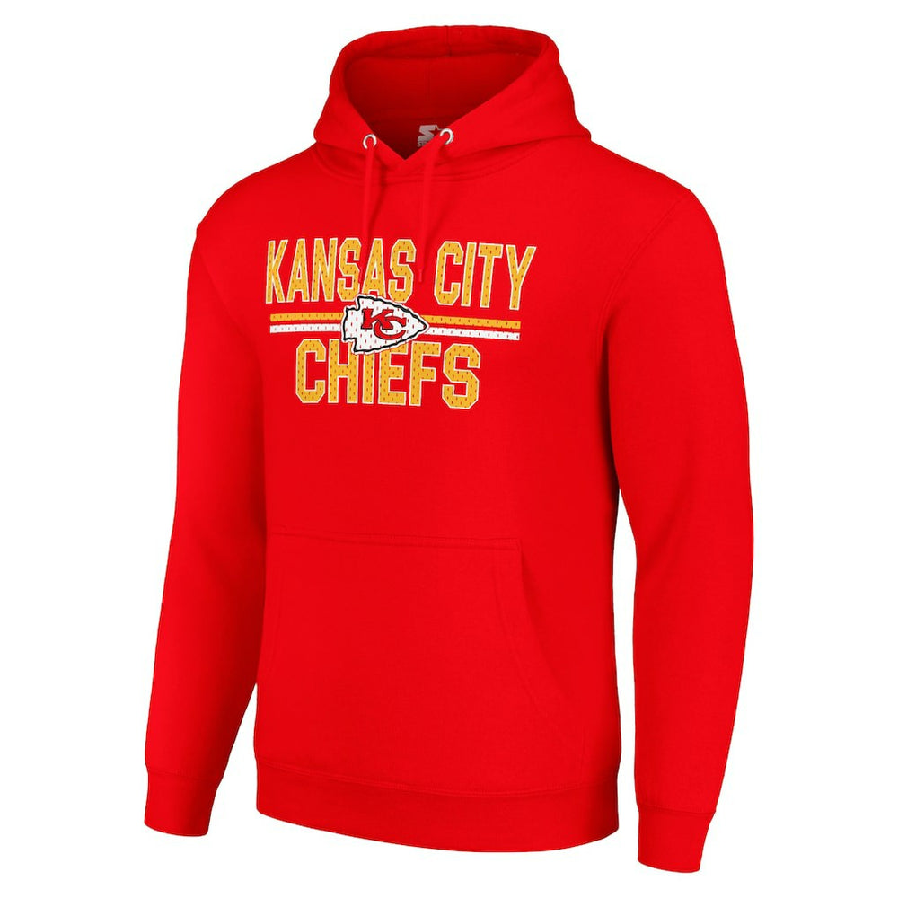 Kansas City Chiefs Starter Unisex Team Mesh Print Graphic Tri-Blend Pullover Hoodie Red - NFL