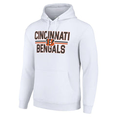 Cincinnati Bengals Starter Unisex Team Mesh Print Graphic Tri-Blend Pullover Hoodie White - NFL