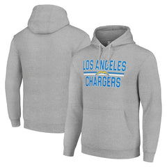 Los Angeles Chargers Starter Unisex Team Mesh Print Graphic Tri-Blend Pullover Hoodie Heather Gray - NFL