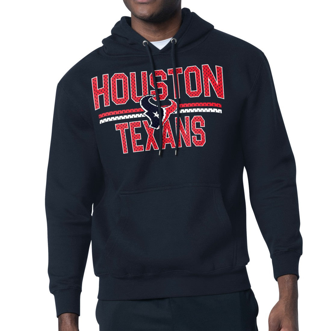 Houston Texans Starter Unisex Team Mesh Print Graphic Tri-Blend Pullover Hoodie Navy - NFL