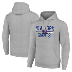 New York Giants Starter Unisex Team Mesh Print Graphic Tri-Blend Pullover Hoodie Heather Gray - NFL