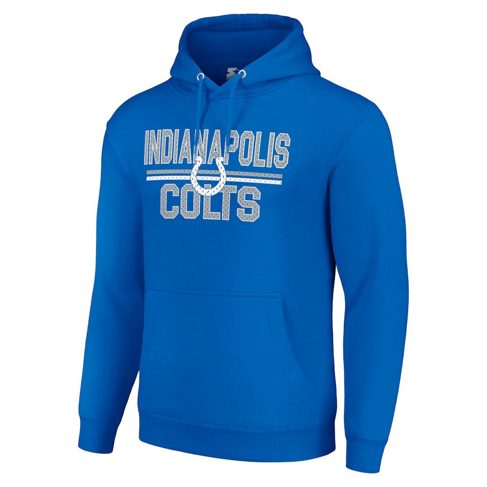 Indianapolis Colts Starter Unisex Team Mesh Print Graphic Tri-Blend Pullover Hoodie Royal - NFL