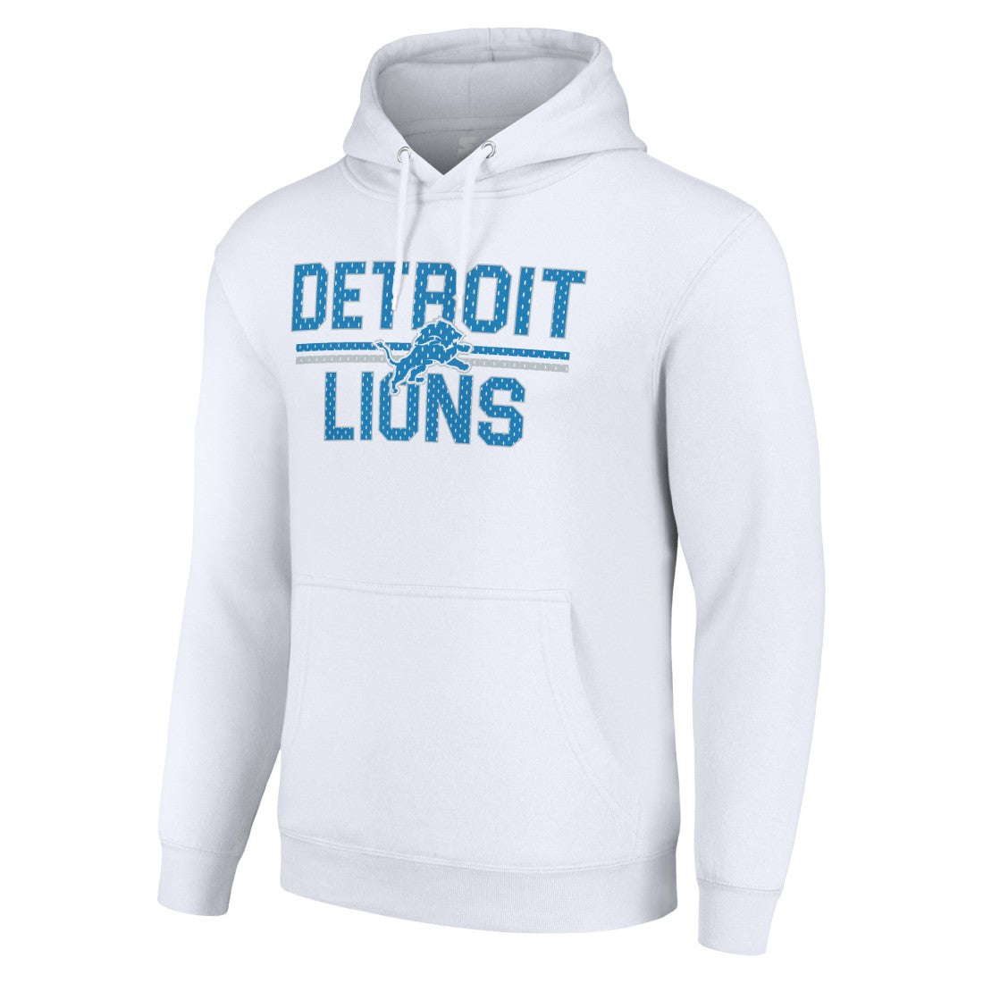 Detroit Lions Starter Unisex Team Mesh Print Graphic Tri-Blend Pullover Hoodie White - NFL
