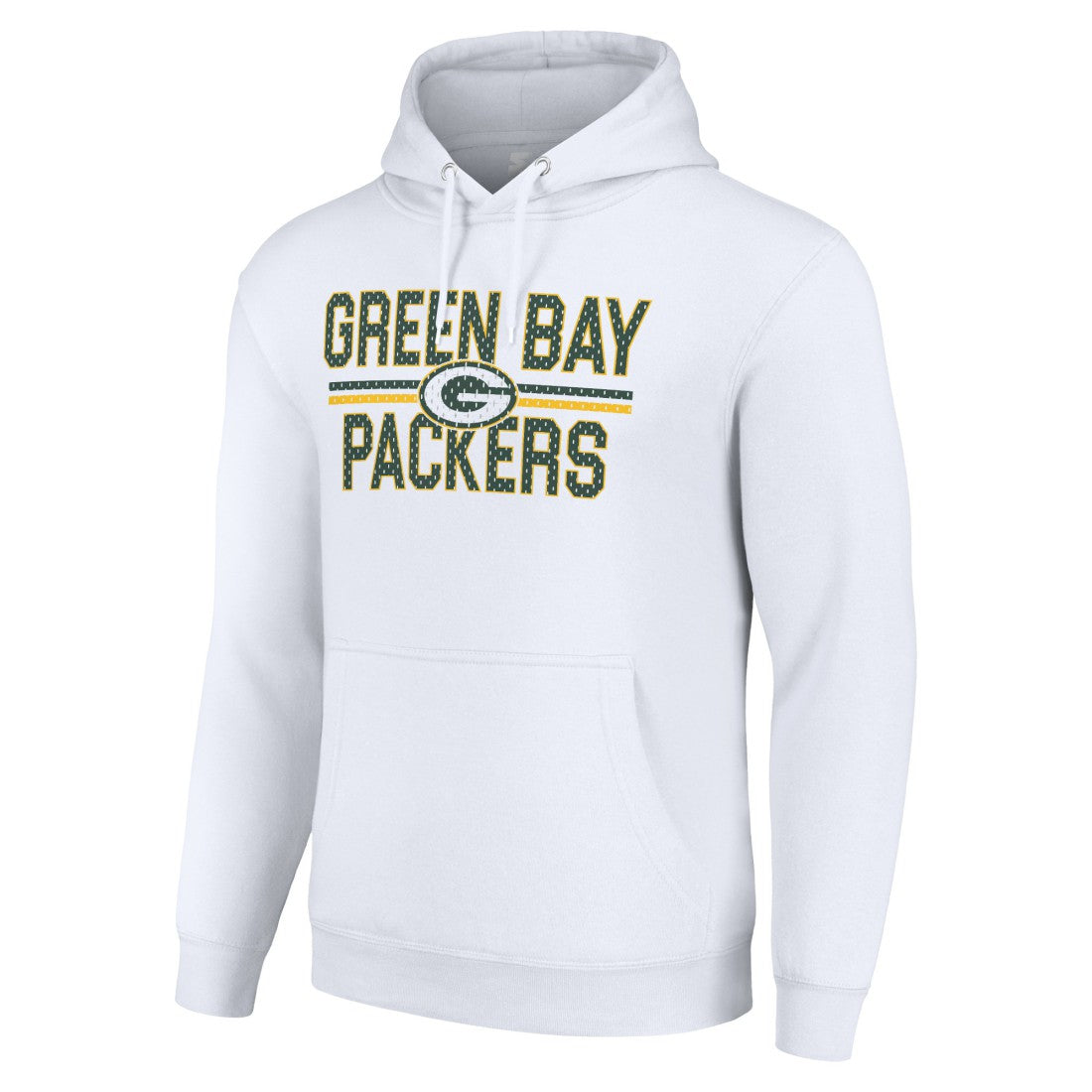 Green Bay Packers Starter Unisex Team Mesh Print Graphic Tri-Blend Pullover Hoodie White - NFL