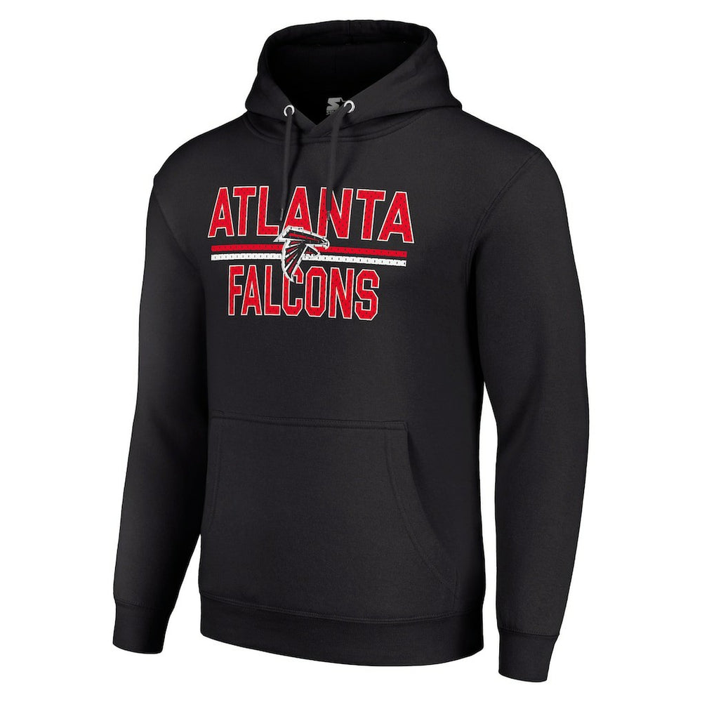 Atlanta Falcons Starter Unisex Team Mesh Print Graphic Tri-Blend Pullover Hoodie Black - NFL