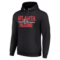 Atlanta Falcons Starter Unisex Team Mesh Print Graphic Tri-Blend Pullover Hoodie Black - NFL